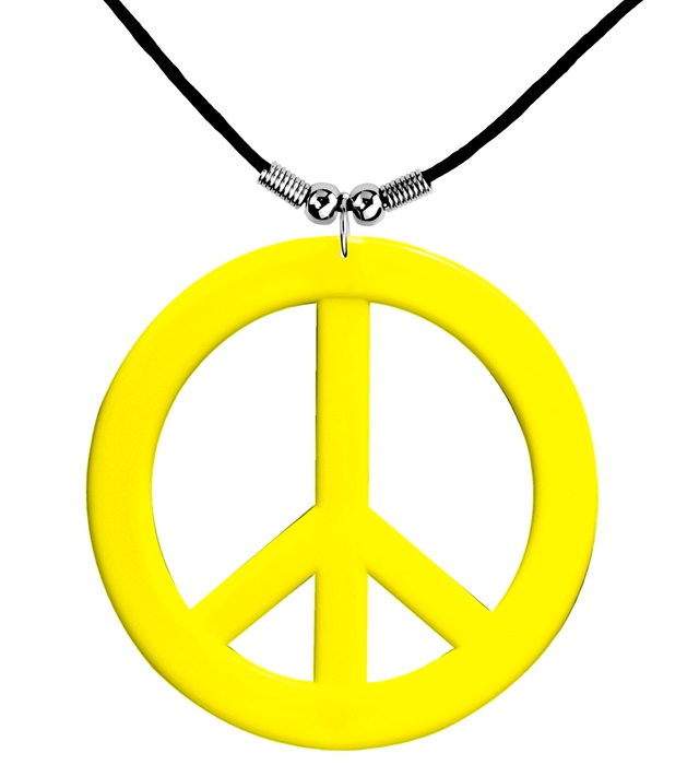 "COLLIER HIPPIE JAUNE NÉON"