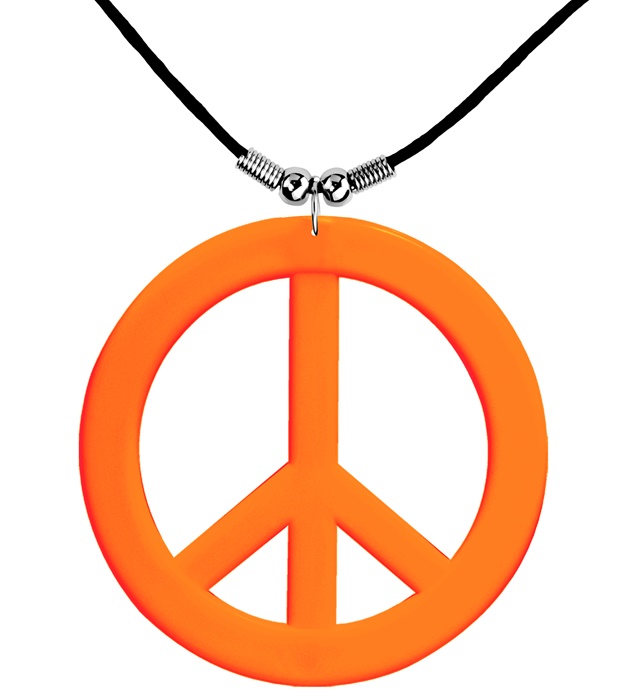 [50078] "COLLIER HIPPIE ORANGE NÉON"