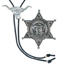 "SET COW-BOY" (cravate ficelle, étoile)