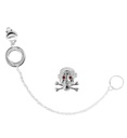 "SET PUNK" (boucle d'oreille avec chaine reliant le nez, bague crâne)