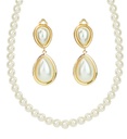 "SET MARILYN" (collier de perles, boucles d'oreilles)