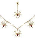 "SET FEMME ARAIGNEE" (collier, boucles d'oreilles)