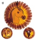 "EVENTAILS PAPIER WESTERN" Ø 55 cm- 3 modèles assorties