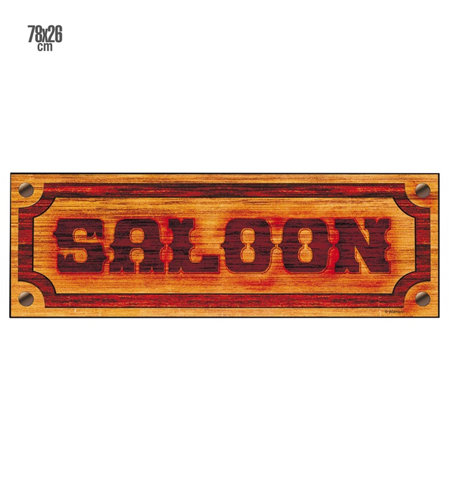 "DECORATION WESTERN SALOON" 78x26 cm