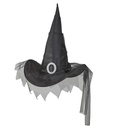 "CHAPEAU DE SORCIÈRE NOIR AVEC VOILE"