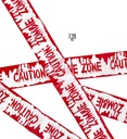 "RUBAN DE PROTECTION "CAUTION: ZOMBIE ZONE"" 7,20 m
