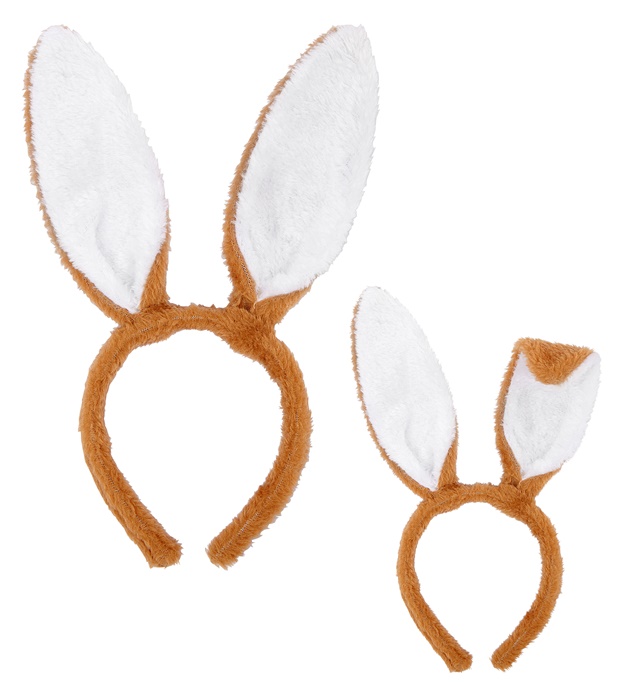 "OREILLES LAPIN MARRON" pliables