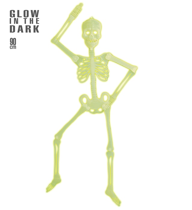 "SQUELETTE AMOVIBLE 3D PHOSPHORESCENT" 92 cm