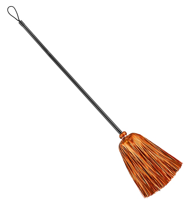 "BALAI BRILLANT DE SORCIERE ORANGE" 92cm
