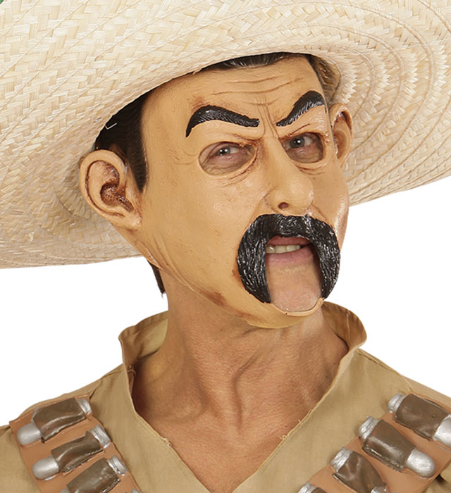 "3/4 MASQUE MEXICAIN AVEC OUVERTURE POUR LA BOUCHE"