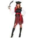 "FEMME PIRATE DES CARAIBES" (chemise avec veste, jupe, ceinture, bandeau, chapeau)