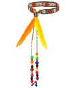 "BANDEAU HIPPIE AVEC PERLE ET PLUME"