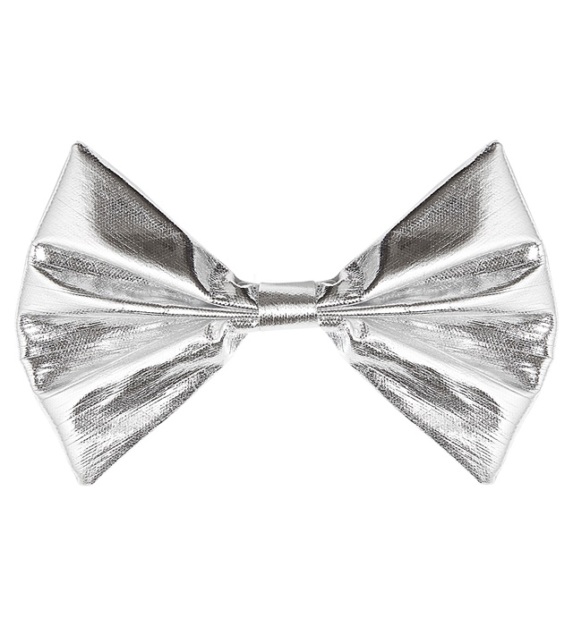 [53752] "NOEUD PAPILLON GRIS MÉTALLISÉ"