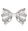 "NOEUD PAPILLON PAILLETTES ARGENTEES"