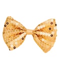 "NOEUD PAPILLON PAILLETTES DOREES"