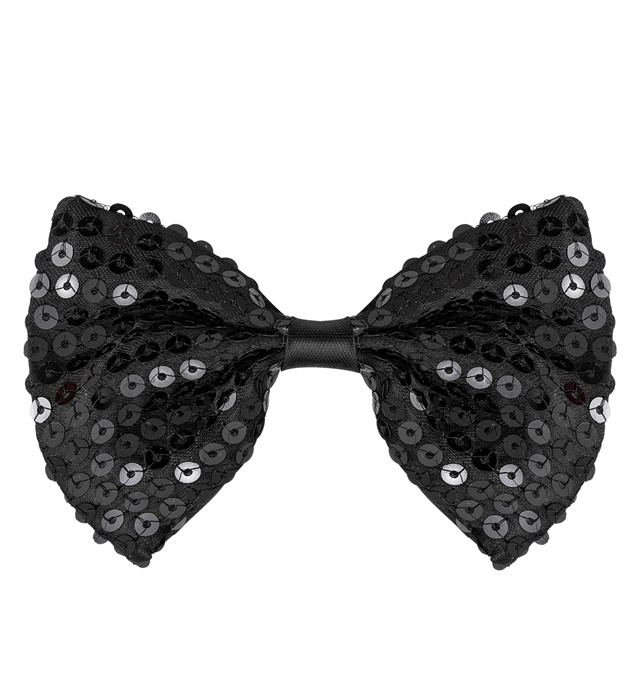 "NOEUD PAPILLON NOIR PAILLETTES"
