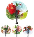 "EVENTAIL EN PAPIER ORIENTAL" 23 cm - 2 styles assortis