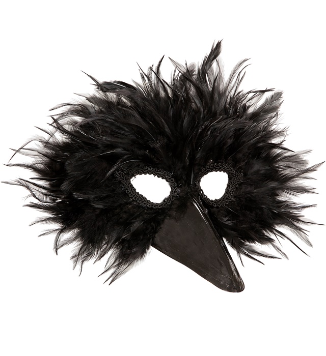 [00580] "MASQUE D'OISEAU A PLUMES NOIRES"