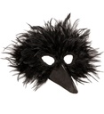 "MASQUE D'OISEAU A PLUMES NOIRES"