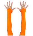 "MITAINES ORANGES NEON SATIN - 43 cm"