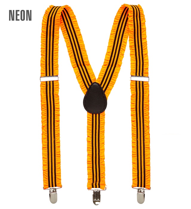 [00600] "BRETELLES A FRONCES ORANGE NEON"