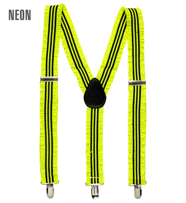 [00606] "BRETELLES A FRONCES JAUNE NEON"