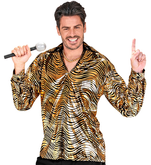 "THE 70s DISCO STYLE - golden waves" (chemise)
