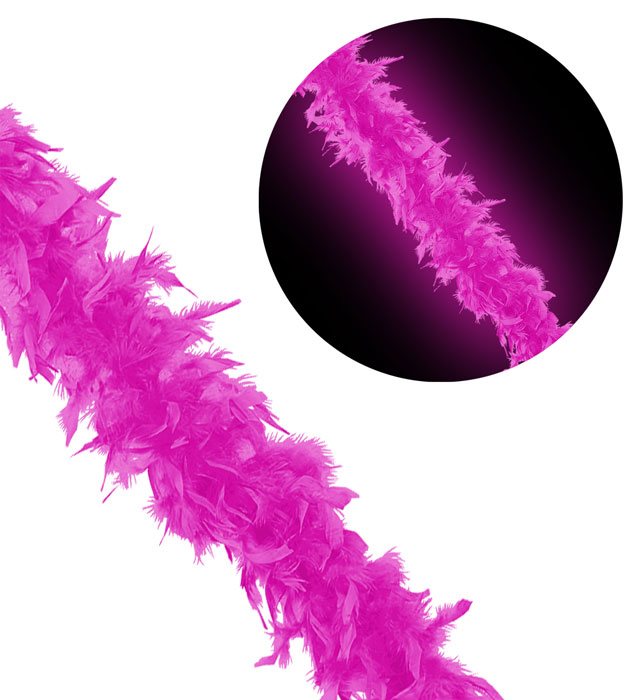 [00645] "BOA EN PLUMES ROSE FLUO" - 1,80 m - 50 g