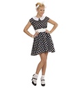 "FEMME DES ANNEES 50 AVEC JUPON" noire (robe, ceinture)