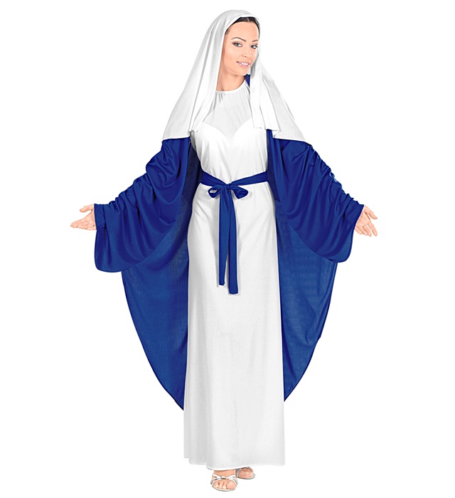 "SAINTE MARIE" (tunique avec cape, ceinture, couvre-chef)