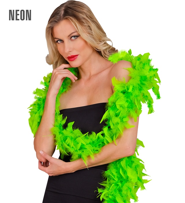 [00648] "BOA EN PLUMES VERT FLUO" - 1,80 m - 50 g