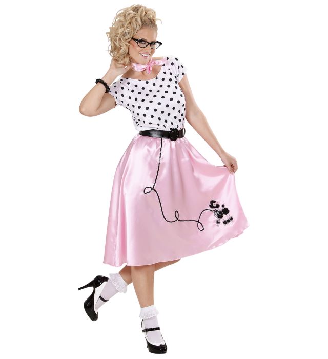 "50s POODLE GIRL" (robe, ceinture,foulard)