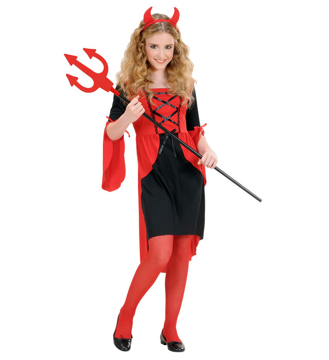 "DIABLESSE" (robe, cornes)