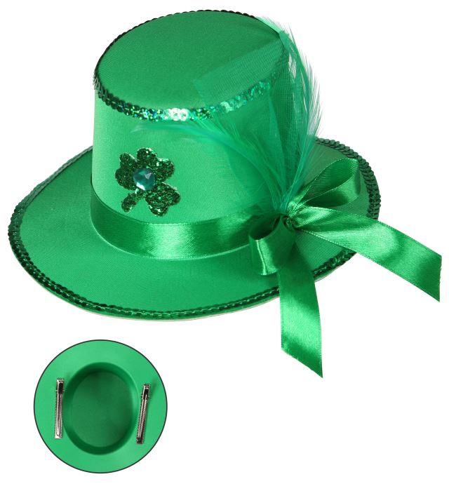 [00676] "MINI CHAPEAU JOUR DE ST. PATRICK AVEC PINCE A CHEVEUX"