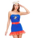 "FEMME MARIN" (robe, ceinture, chapeau)