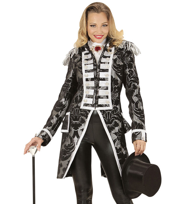 "MANTEAU DE PARADE JACQUARD ARGENTE" pour femme
