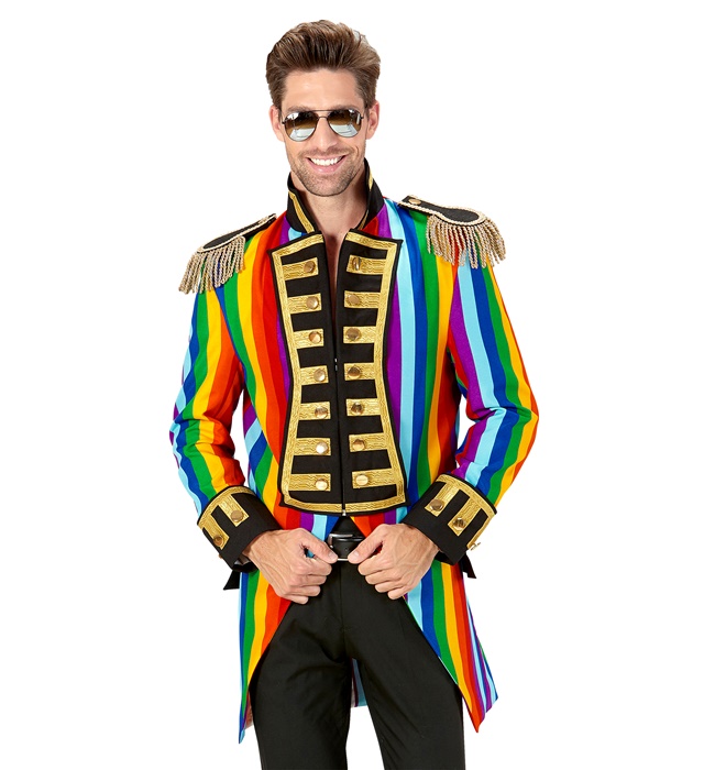 [59331] " MANTEAU DE PARADE ARC-EN-CIEL" pour homme (S)