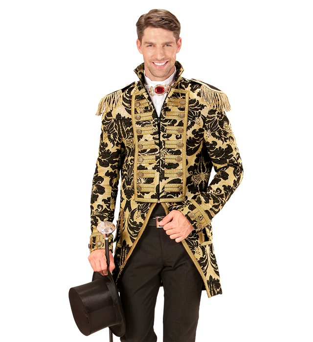 [59341] "MANTEAU DE PARADE JACQUARD DORE" pour homme (S)