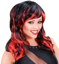 "PERRUQUE  BICOLORE STRIEE ROUGE" en sachet