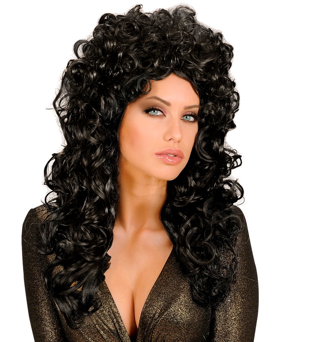 "PERRUQUE ATTRACTIVE NOIRE" en sachet
