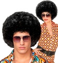 "PERRUQUE DISCO ANNEE 70 UNISEX NOIRE" en sachet