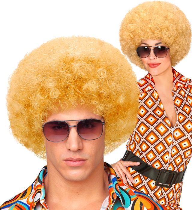 "PERRUQUE DISCO ANNEE 70 UNISEX BLONDE" en sachet