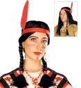"PERRUQUE INDIEN ET INDIENNE" en sachet - 2 mod.
