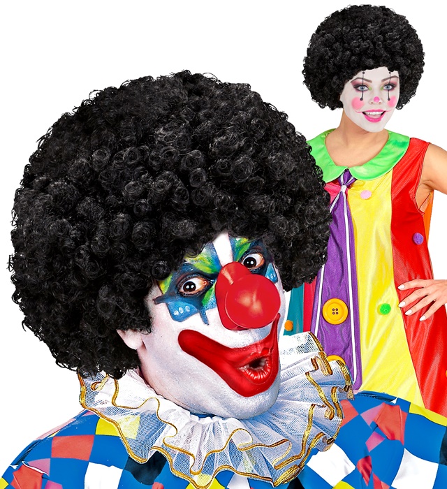 "PERRUQUE CLOWN" noir - en sachet