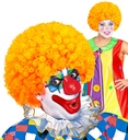 "PERRUQUE CLOWN BOUCLEE" orange - en sachet