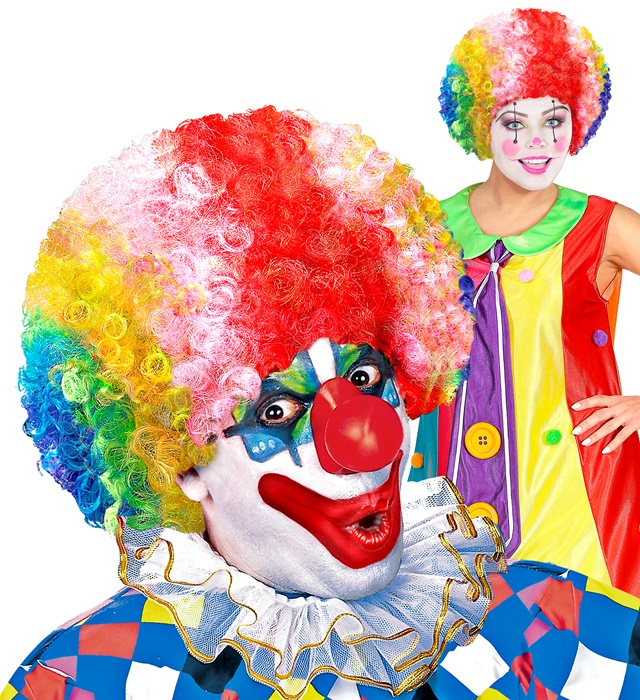 "PERRUQUE BOUCLEE'" clown - en sachet