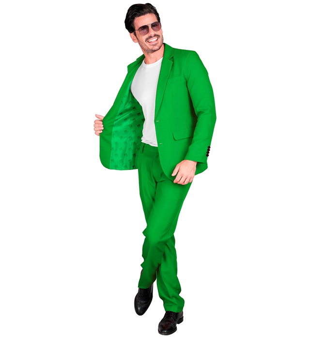 [60441] "COSTUME VERT PARTY FASHION" (veste, pantalon) (S)