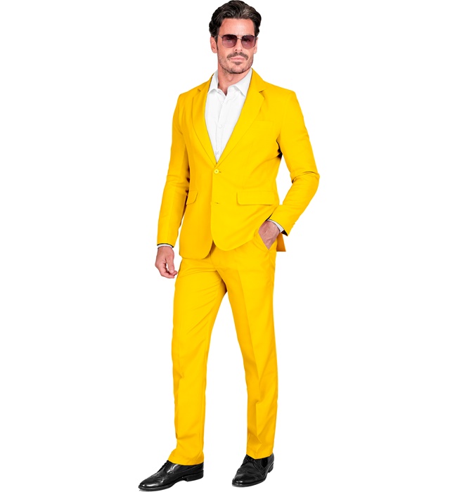[60491] "COSTUME JAUNE PARTY FASHION" (veste, pantalon) (S)