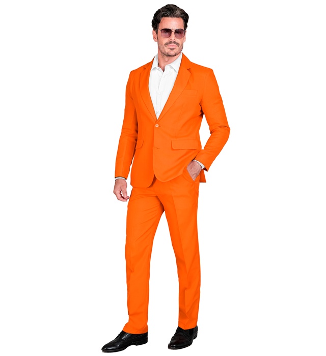 [60511] "COSTUME ORANGE PARTY FASHION" (veste, pantalon) (S)
