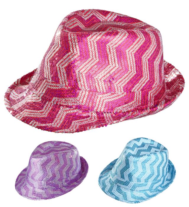 [0082V] "FEUTRE ZIG-ZAG A PAILLETTES" 3 couleurs assorties (4 rose, 4 violet,4 turquoise)